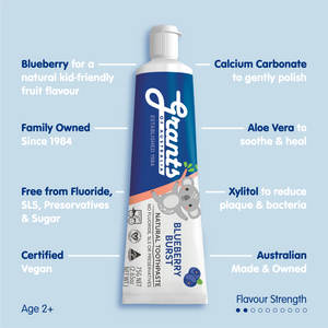 Blueberry Burst Kids Natural Toothpaste - Fluoride Free - 75g