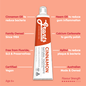 Cinnamon Natural Toothpaste - Fluoride Free - 110g