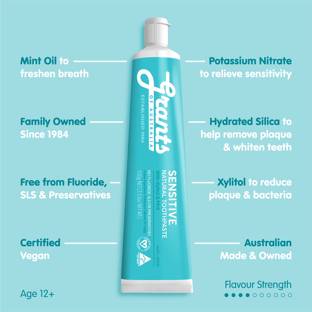 Sensitive Natural Toothpaste - Fluoride Free - 100g