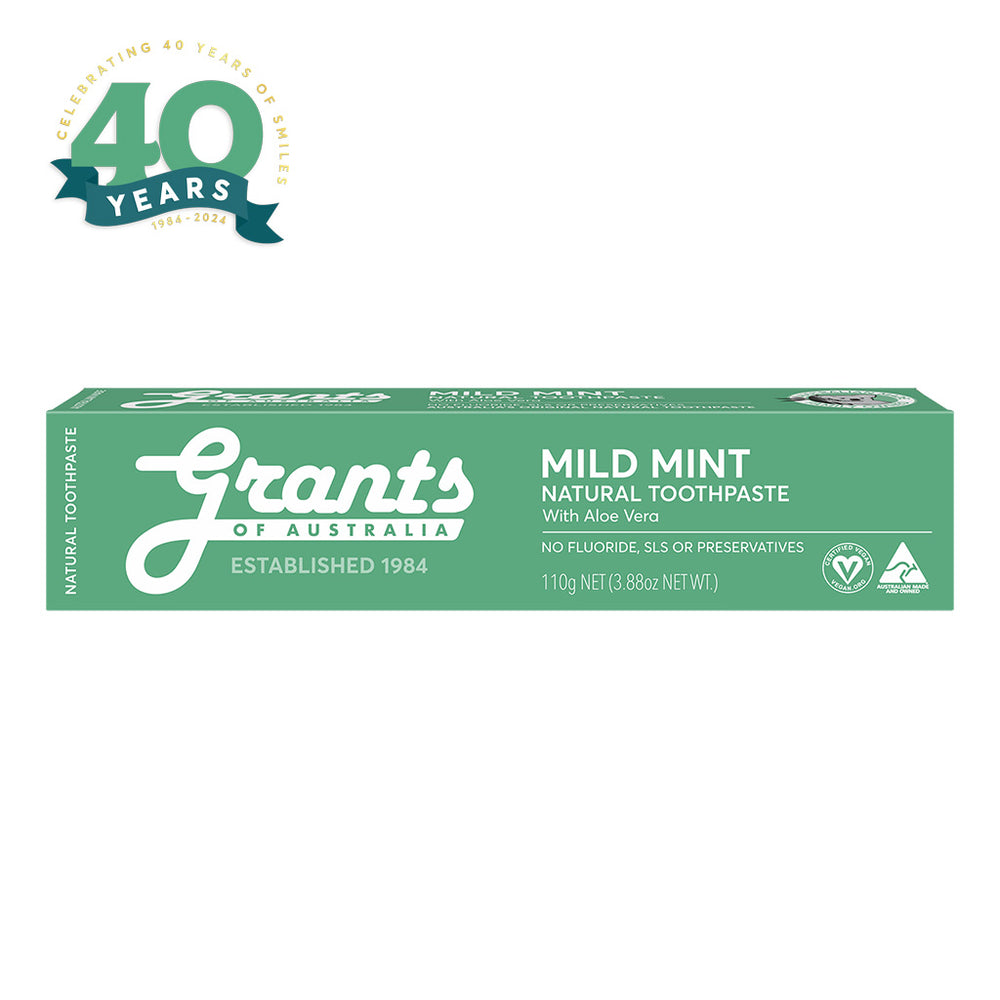 Mild Mint Natural Toothpaste - Fluoride Free - 110g