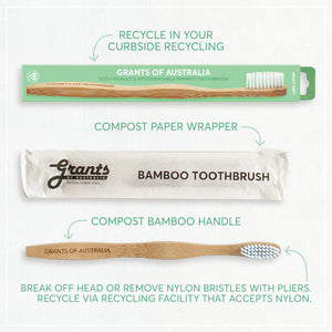 Adult Bamboo Toothbrush - Medium